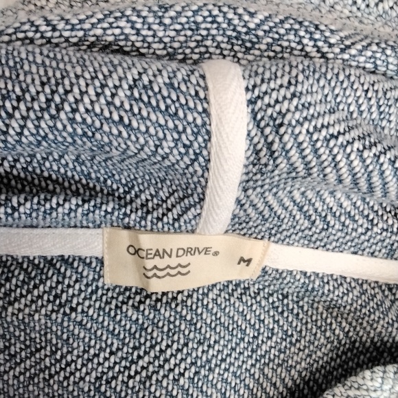 Ocean Drive Terry Cloth Pale Blue Sweatshirt - Picture 4 of 4